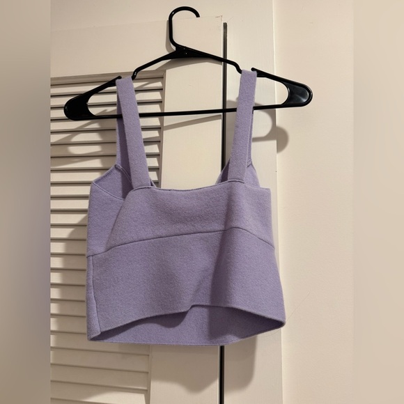 NWT lilac crop sweater tank - Picture 5 of 8